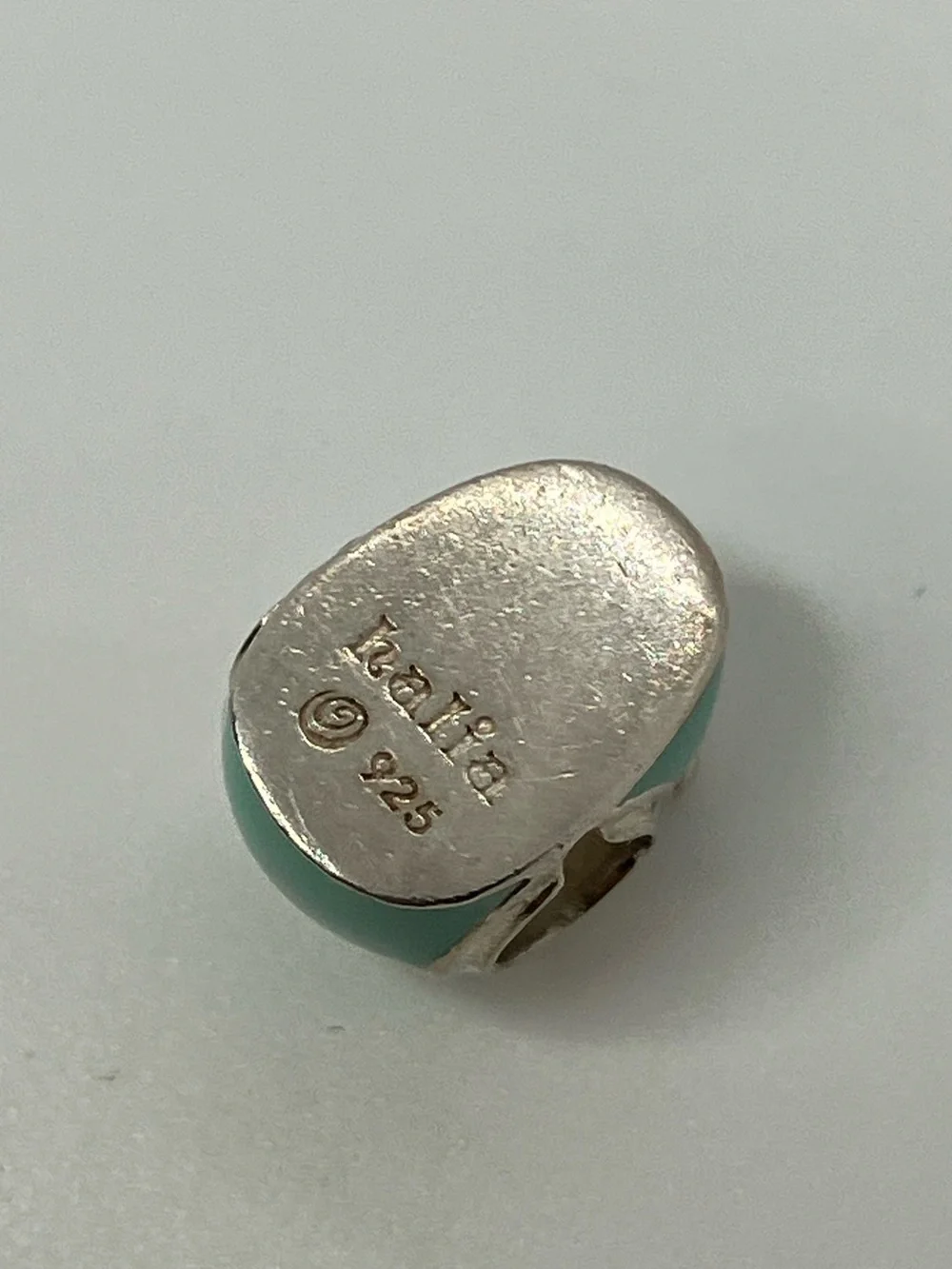 Halia 925 Sterling Silver & Pave Cz Blue Enamel Baby Boy Shoe Charm - Picture 7 of 7